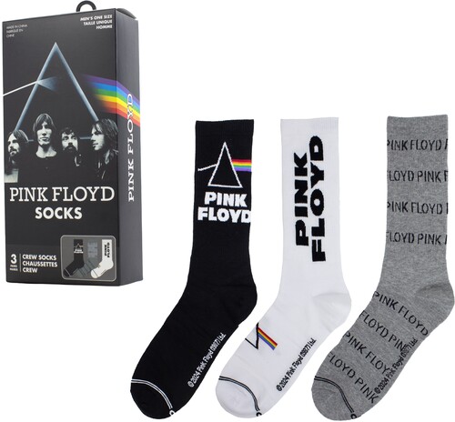 PERRI'S PINK FLOYD CREW SOCKS 3 PACK GIFT BOX