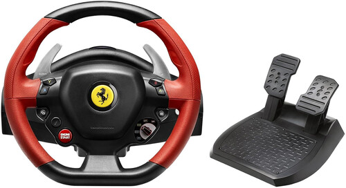 PC Accessory:  Racing - Thrustmaster Racing Wheel - Thrustmaster Ferrari 458 Spider Edition