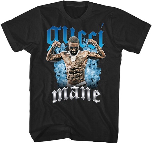 GUCCI MANE BLUE FLAMES PHOTO TSHIRT SM 22GM043BA1