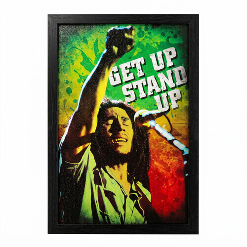 BOB MARLEY - GET UP, STAND UP 11X17 FRAMED GEL CO