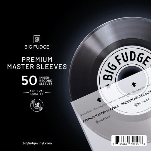 Big Fudge BFPIS7x50US 7 Inch 45RPM Vinyl Record Premium Master Inner Sleeves  50 Pack Clear