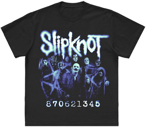 SLIPKNOT BAND PHOTO LOGO BLACK UNISEX SS TEE L