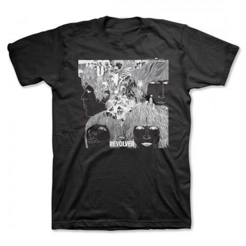 The Beatles Revolver LP Artwork Black Unisex SS Tee 2XL