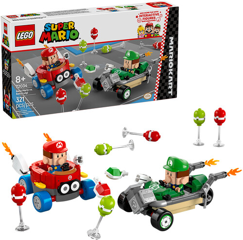 LEGO SUPER MARIO KART BABY MARIO VS BABY LUIGI
