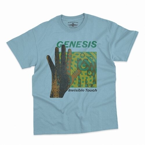 Genesis - Invisible Touch - Heavy Cotton T-Shirt - Small Light Blue