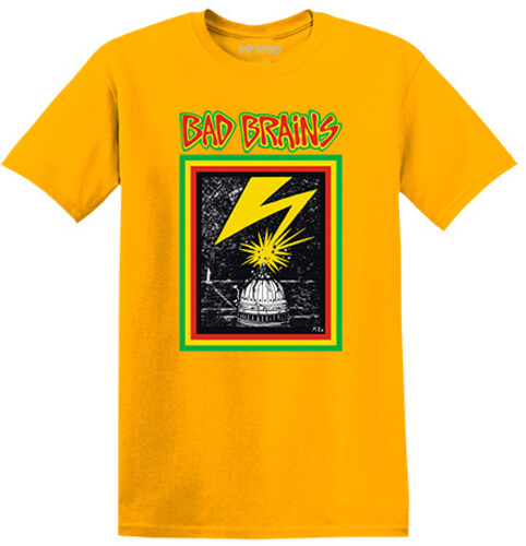 Bad Brains - Capitol Strike (on gold) - T-Shirt - Large (Gold/Yellow) (Gold/Yellow)