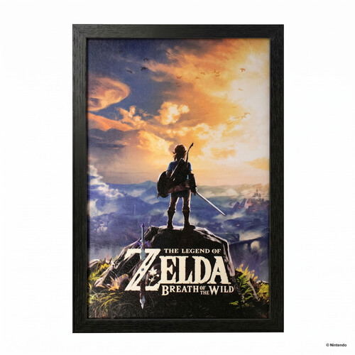ZELDA - BOTW - HYRULE LANDSCAP 11X17 FRAMED GEL C
