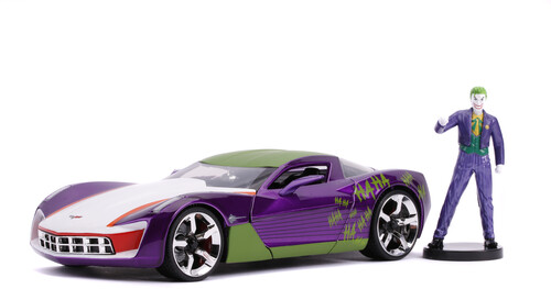 Jada Toys - 1:24 Diecast 2009 Chevy Corvette Stingray Concept With JokerFigure