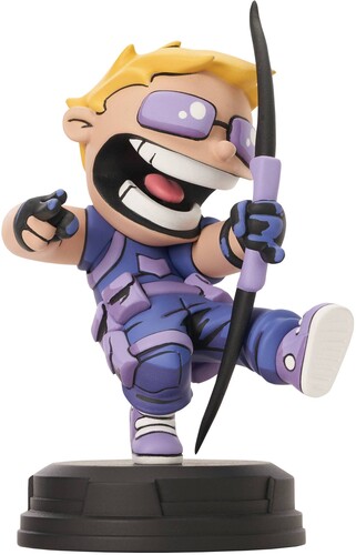MARVEL ANIMATED STYLE HAWKEYE STATUE|alliance entertainment