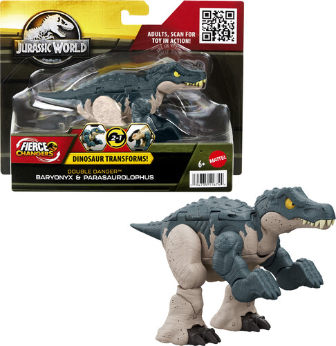 Jurassic World - Jw Fierce Changers Double Danger Baryonyx &