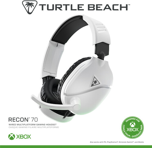 TB XBX RECON 70 GAMING HEADSET 2024 - WHITE