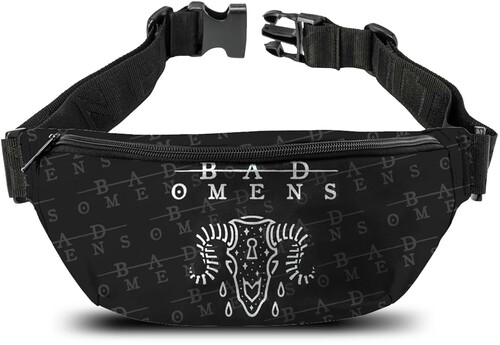 ROCKSAX BAD OMENS RAMSKULL BUM BAG/ FANNY PACK BLK