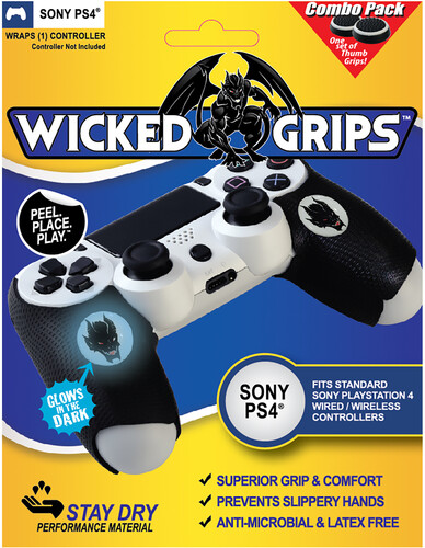 PlayStation 4 Accessory:  Wicked Grips Controller and Thumb Grip Combo