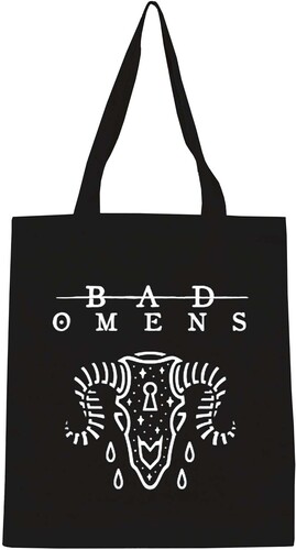 ROCKSAX BAD OMENS RAMSKULL TOTE BAG BLACK