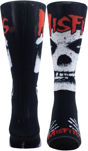 PERRI'S MISFITS SKULL BLACK DYE SUBLIMATION SOCKS