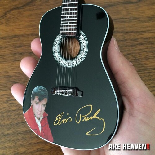 AXE HVN ELVIS PRESLEY SIGNATURE BLACK ACOUSTIC GTR