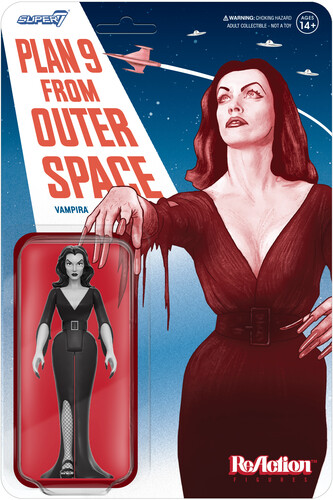 Super7 - Vampira - ReAction Figures Wv1 - Vampira Plan 9 Grayscale