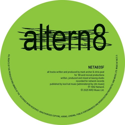 Altern 8 - Frequency (2025 Remixes) vinyl record cover
