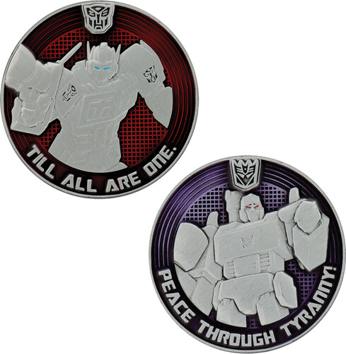 TRANSFORMERS G1 AUTOBOTS V DECEPTICONS LTD ED COIN