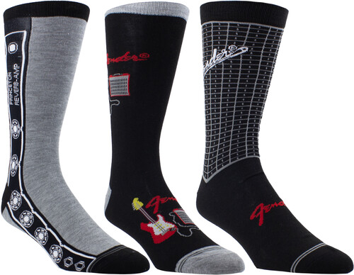 PERRI'S FENDER AMP CREW SOCKS (3 PACK GIFT BOX)