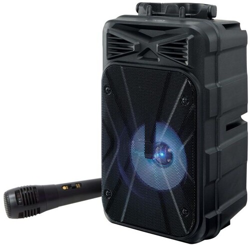 iLive ISB202B Bluetooth Party Tailgate / Karaoke Speaker Rechargeable With Mic (Black)
