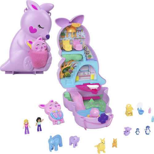 POLLY POCKET MINI MAMA AND JOEY KANGAROO PURSE