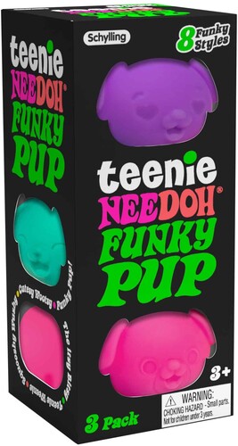 NEEDOH TEENIE FUNKY PUPS 3 EA 1.5IN FPTND