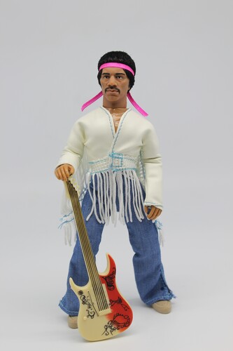 8IN JIMI HENDRIX - WOODSTOCK W/ FLOCKED HAIR