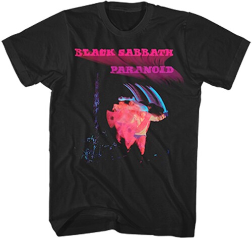 Black Sabbath - Paranoid Album Cover T-shirt - XL Black 3419100906