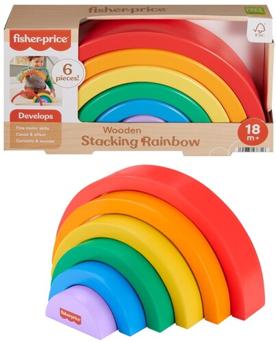 Fisher Price - Wooden Stacking Rainbow