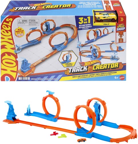 Mattel - Hot Wheels Track Creator Triple Loop Speed Kit