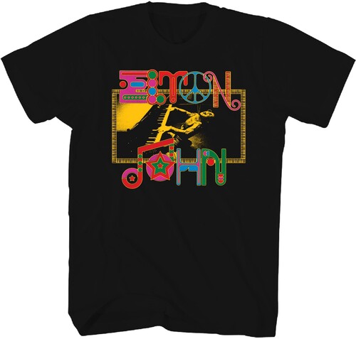 ELTON JOHN EJ PIANO PHOTO TSHIRT XL BLK 17111156A4