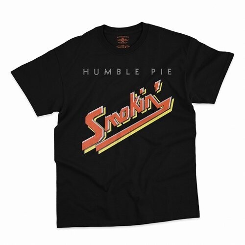 Humble Pie - Smokin' Official Album Cover - Heavy Cotton T-Shirt - 2XL Black