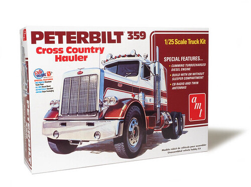 AMT Peterbilt 359 Cross Country Hauler 1/25 Scale Model Kit
