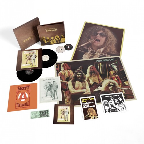 Mott the Hoople, All The Young Dudes: 50th Anniversary Edition - 140gm  Black Vinyl, 72pp Hardback Book in Slipcase with 2CD, 12-inch vinyl, &  Posters