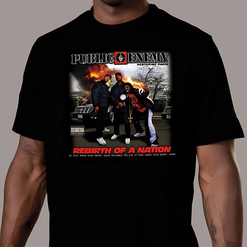 Public Enemy - Rebirth Of A Nation Album Cover (T-Shirt L) (Lg)