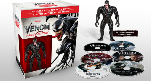 Venom: 3-Movie Collection With Limited Edition Collectible Action Figure (4K/UHD)