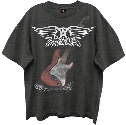 AEROSMITH GUITAR WINGS TSHIRT MED BLK 38441078A2