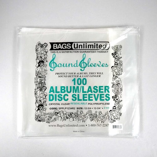 Bu Spplp1234r2 Lp Sleeve Resealable Pp 100ct Clr