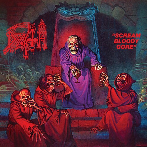 Death - Scream Bloody Gore [Clear with Blood Red Pinwheels with Heavy Aqua Blue, Neon Violet & Bone White Splatter LP]