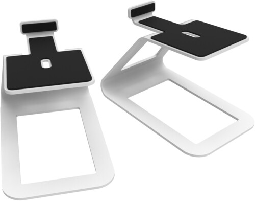 Kanto SE4W Elevated Desktop Speaker Stands for Midsize Speakers - Pair (White)