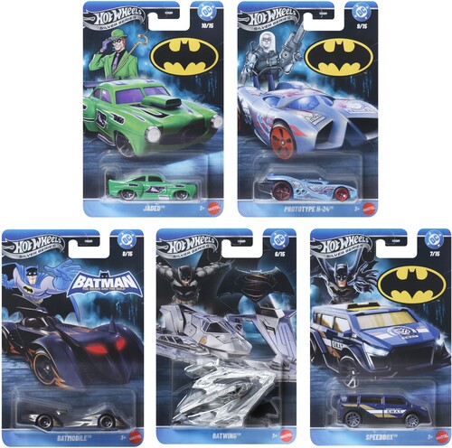Mattel - Hot Wheels 1:64 Silver Series Batman 10-Piece T Assortment (DC)