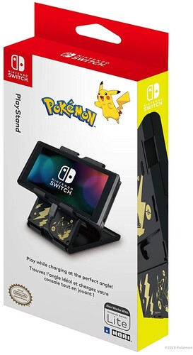 Hori Swi Playstand - Pikachu Black & Gold - HORI PlayStand (Pikachu Black & Gold) for Nintendo Switch