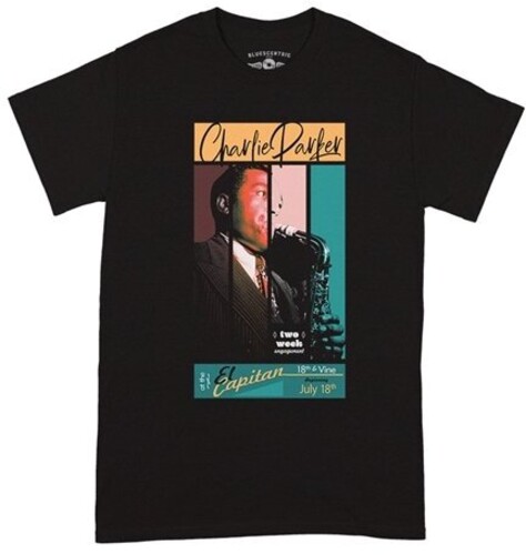 Charlie Parker - 18th & Vine Graphic - Heavy Cotton T-Shirt - 2XL Black