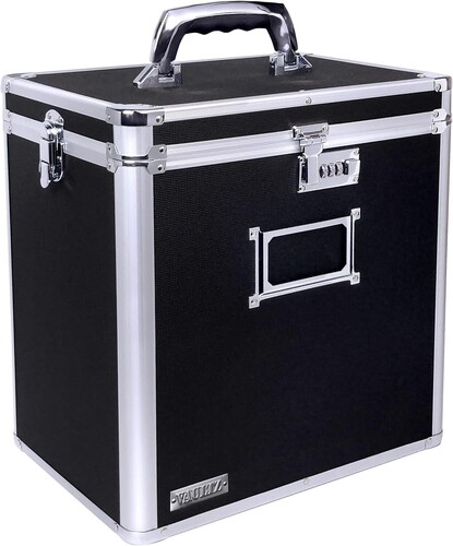 Vaultz - Locking Vinyl Storage Box (12") - Black VZ01045-WM-CAM