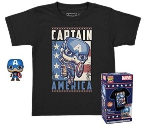 FUNKO POCKET POP! & TEE: Marvel - Captain America - XS (KD)