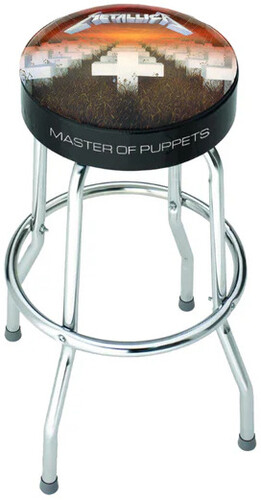 ROCKSAX METALLICA MOP BAR STOOL SEAT BLK/ CHRM