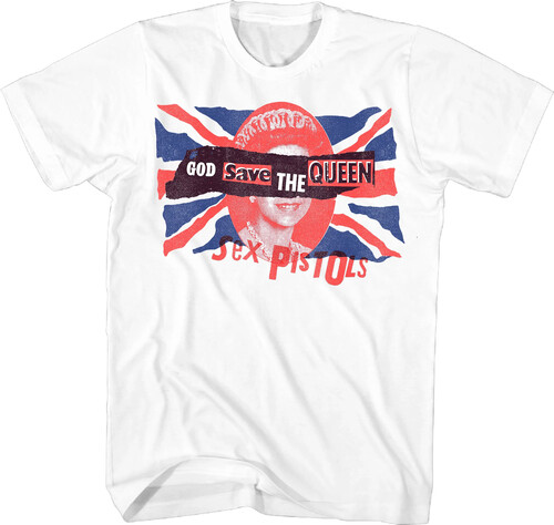 SEX PISTOLS GOD SAVE THE QUEEN F/ B TSHIRT 1XL WHT
