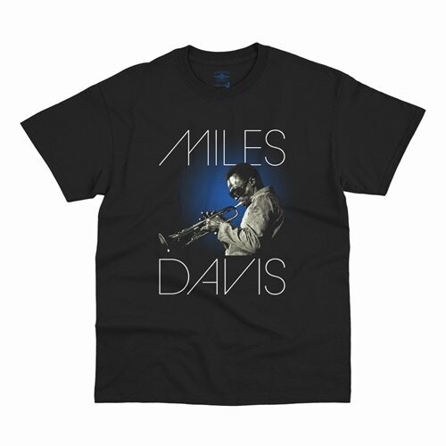 Miles Davis - Blue Aura Graphic - Heavy Cotton T-Shirt - Small Black