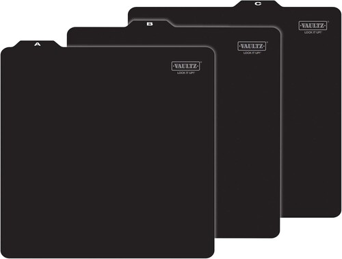 Vaultz - Lined A-Z Divider Guides for 12" Vinyl - Black VZ01045-WM-CAM